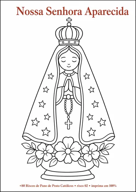 Risco católico de Nossa Senhora Aparecida