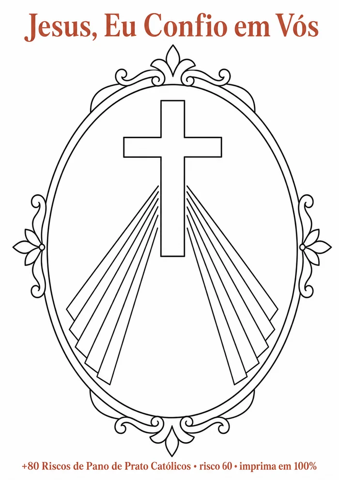 Página do risco Jesus eu confio em Vós