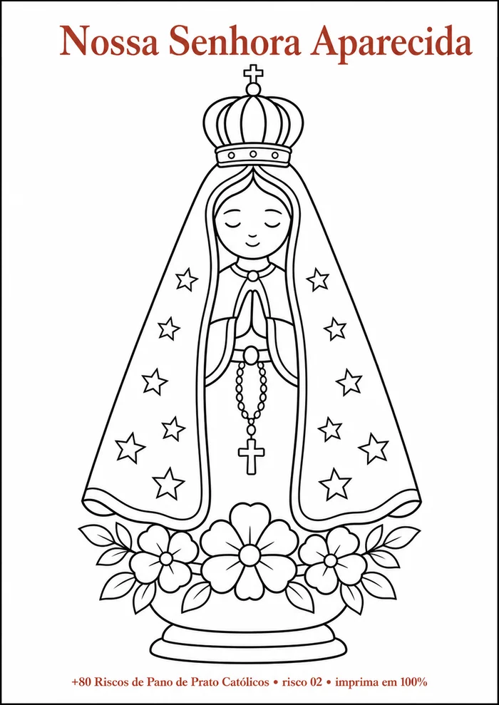 Página do risco Nossa Senhora Aparecida