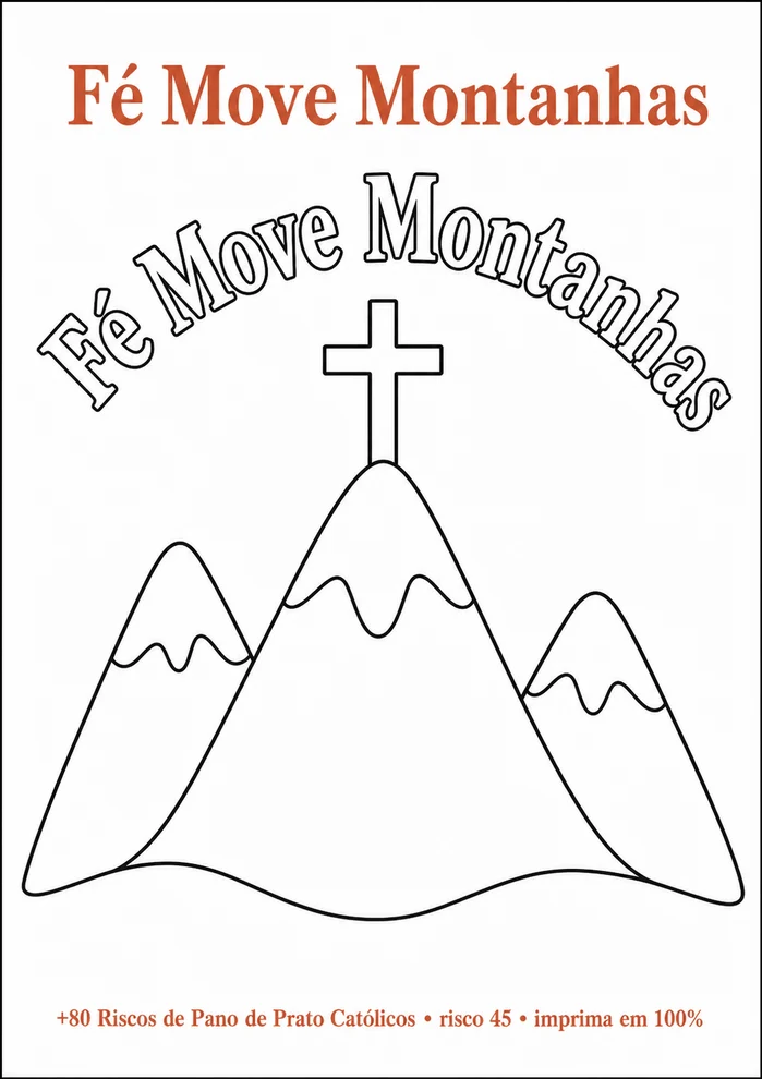 Página do risco Fé move montanhas